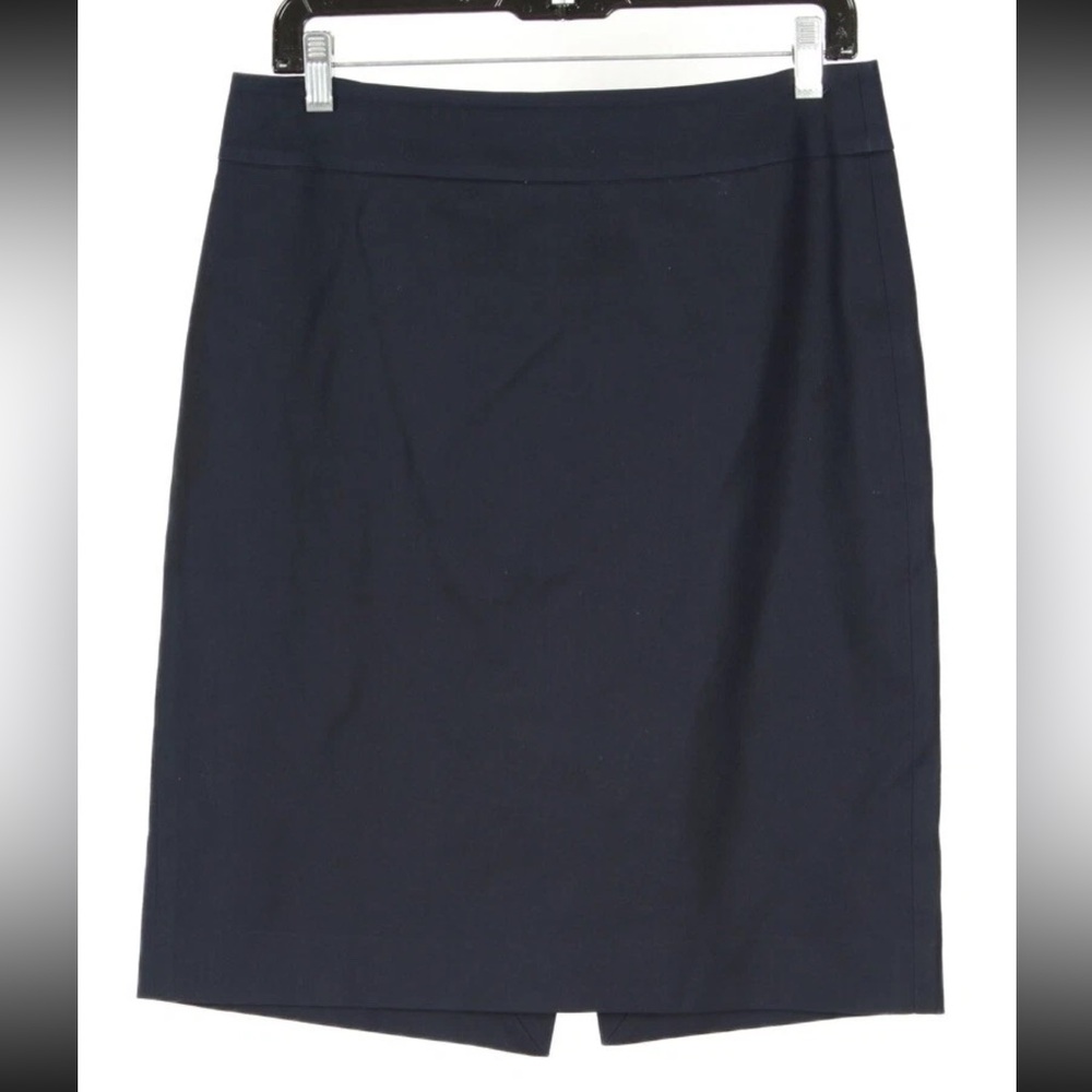 J. Crew Women’s Skirt 8 Navy Blue A Line Lined 100% Cotton
